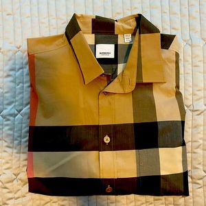 Mens Burberry button down shirt size XXL